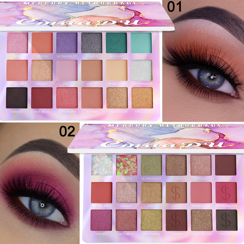 COCO's 18 Colors Glitter Eyeshadow Palette