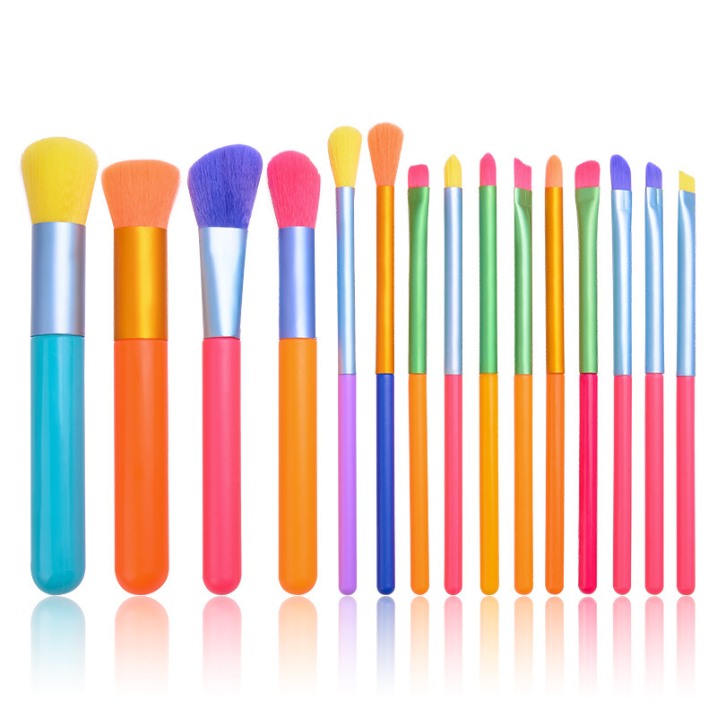15 Pcs Rainbow Brush Set
