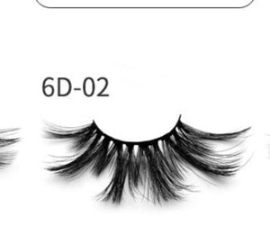 Glossy Winks 25mm mink false eye lashes 6D three-dimensional